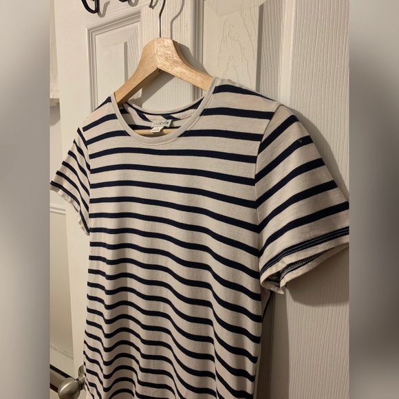 J. Crew Black and White Striped Short-Sleeve Top - Picture 2 of 7